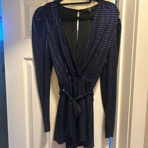 Lulu’s Navy Sequin Romper